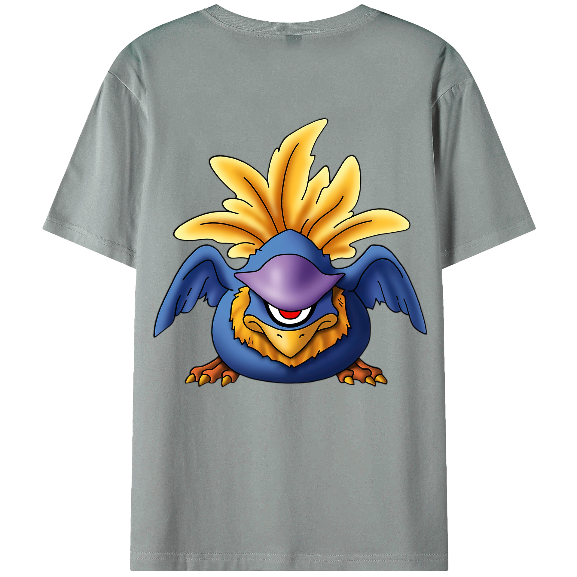 （画像用） ドラゴンクエスト Doragon Kuesuto Dragon Quest 綿100％ メンズ半袖Tシャツ（バックプリント） 通気性